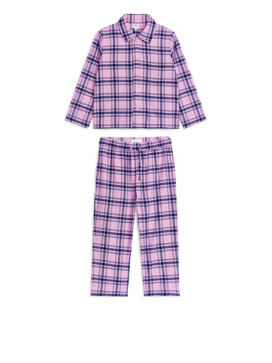 ARKET Flannel Pyjama Set -Blue, 110/116