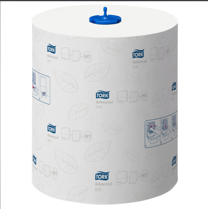 HÅNDKLÆDERULLE, TORK H1 ADVANCED, 2-LAGS, 150m x 21cm, Ø19cm
