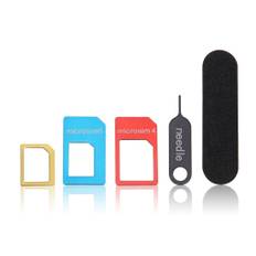 LENTION universel 5-i-1 Nano/Micro/Normal SIM kort adapter med udstikspen