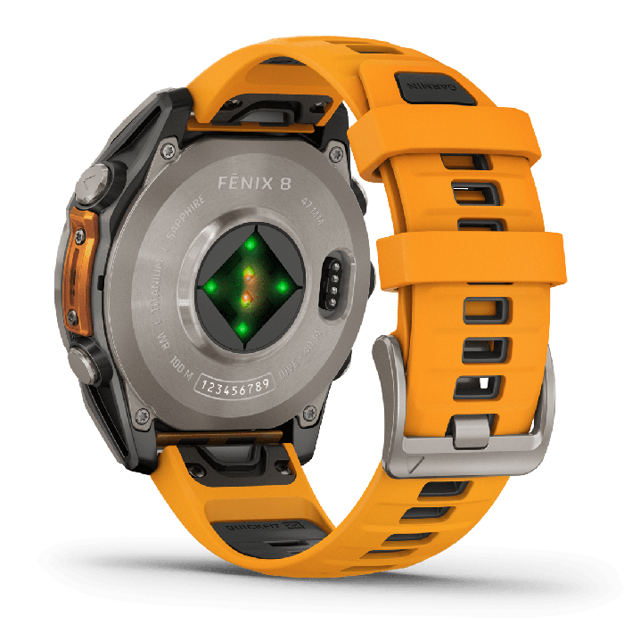 Garmin fenix 8 - 47mm, AMOLED, Sapphire, Titanium/Spark Orange