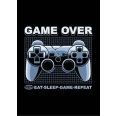 Gamer plakat - Game over med Eat, sleep, game, repeat