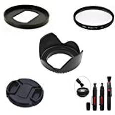 SK40 52 mm kameralins bunt set kit lins huva lock UV-filter borste adapter ring för Sony ZV-1, RX100 VII, RX100 VI, RX100V, RX100 IV, RX100 III, RX100 II, RX100 VA-kamera