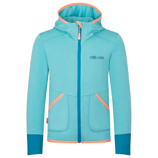 Trollkids Girl's Saltfjord Jacket Sweat& træningsjakke Børn størrelse 122 farve turkis