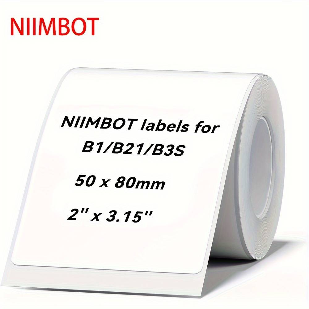 TEMU Niimbot Labels For B21/b1/b3s/k3 Label Printer, Thermal Stickers 2'' X 3.15''(50x80mm), , Oil-proof Label Tape, 1 Roll Of 95 White Sticker Labels
