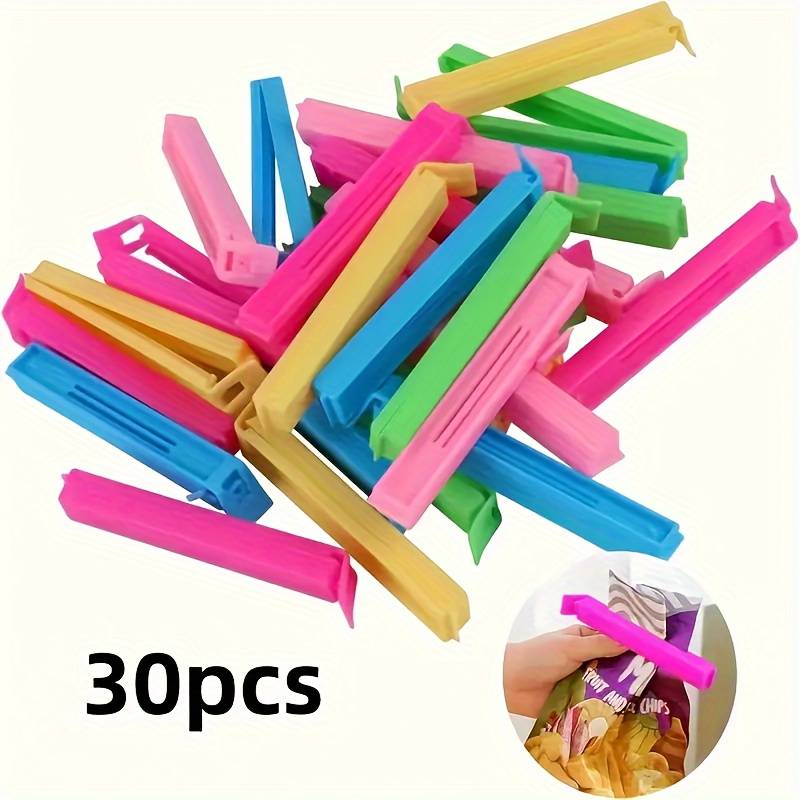 TEMU Multi-piece (10/20/30pcs) Reusable Plastic Food Bag Clips - Moisture & Dust Proof Kitchen Storage Additions For Freshness