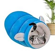 Cat Sleeping Bag | Lightweight Cat Sleeping Bag | Feline Burrow Bag | Portable Pet Sleeping Bag | Semi-enclosed Cat Bed Cozy Semi-Enclosed Design Plush, PP Cotton For Kittens And Puppies