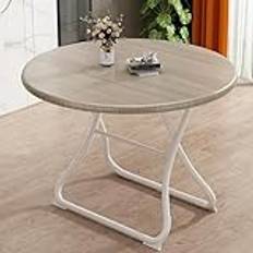 Bärbart runt vikbart bord för utomhusmiddag, lätt och platsbesparande design med tjock bordsskiva och robust metallram, idealisk för uteplats, trädgård, matsal och evenemang, 70 cm i diameter