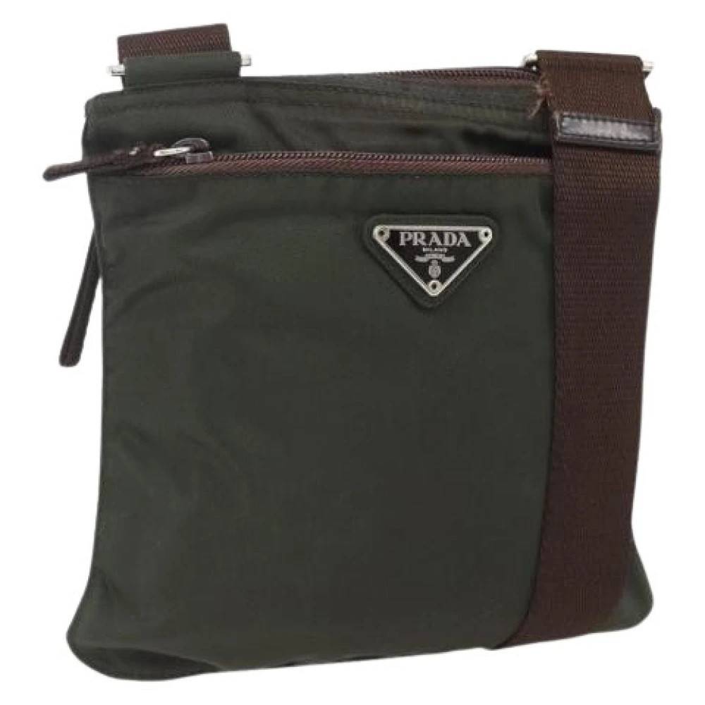 Prada Vintage Pre-owned Vintage Cross Body Taske - Vintage - Dame - Grøn - ONE SIZE - Nylon