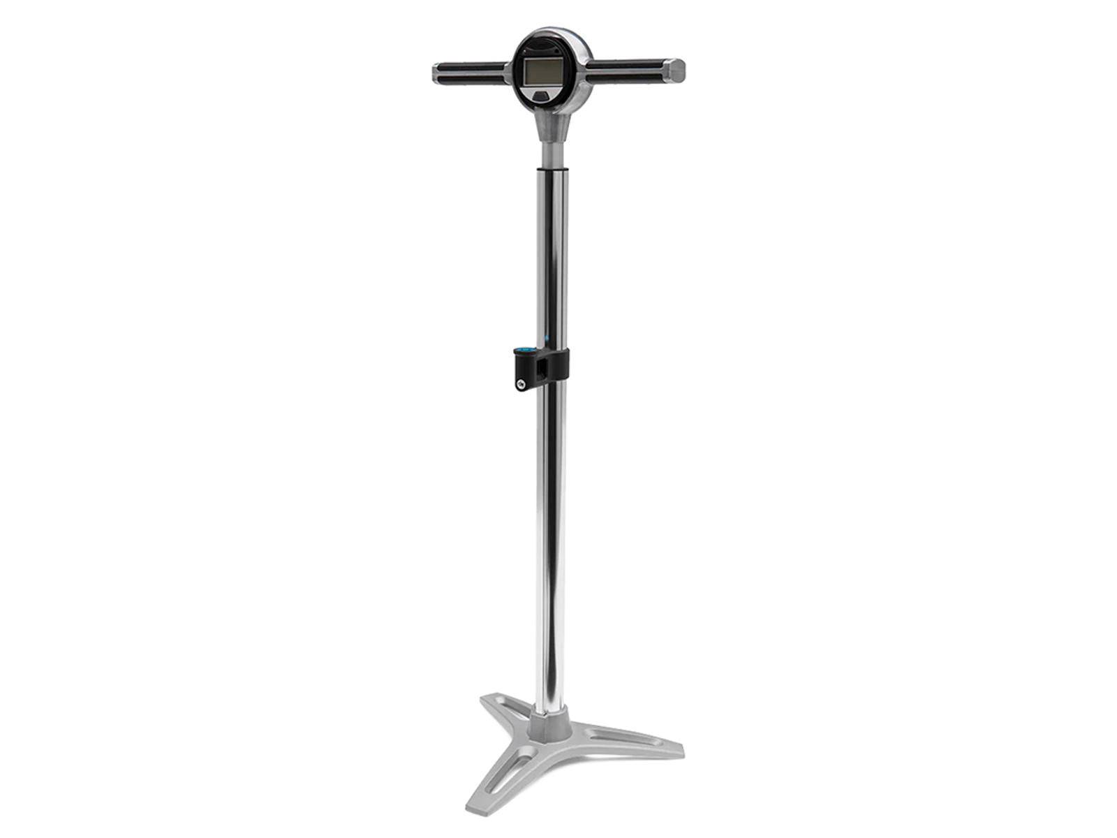 Crankbrothers Klic standpumpe med digitalt manometer 11 bar sølv