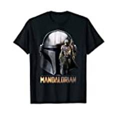 Star Wars The Mandalorian Helmet Portrait Mashup T-Shirt