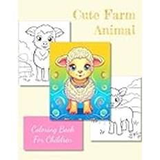 Cute Farm Animal Coloring book for children: large size 8.5 x 11 inches - Pocketbok