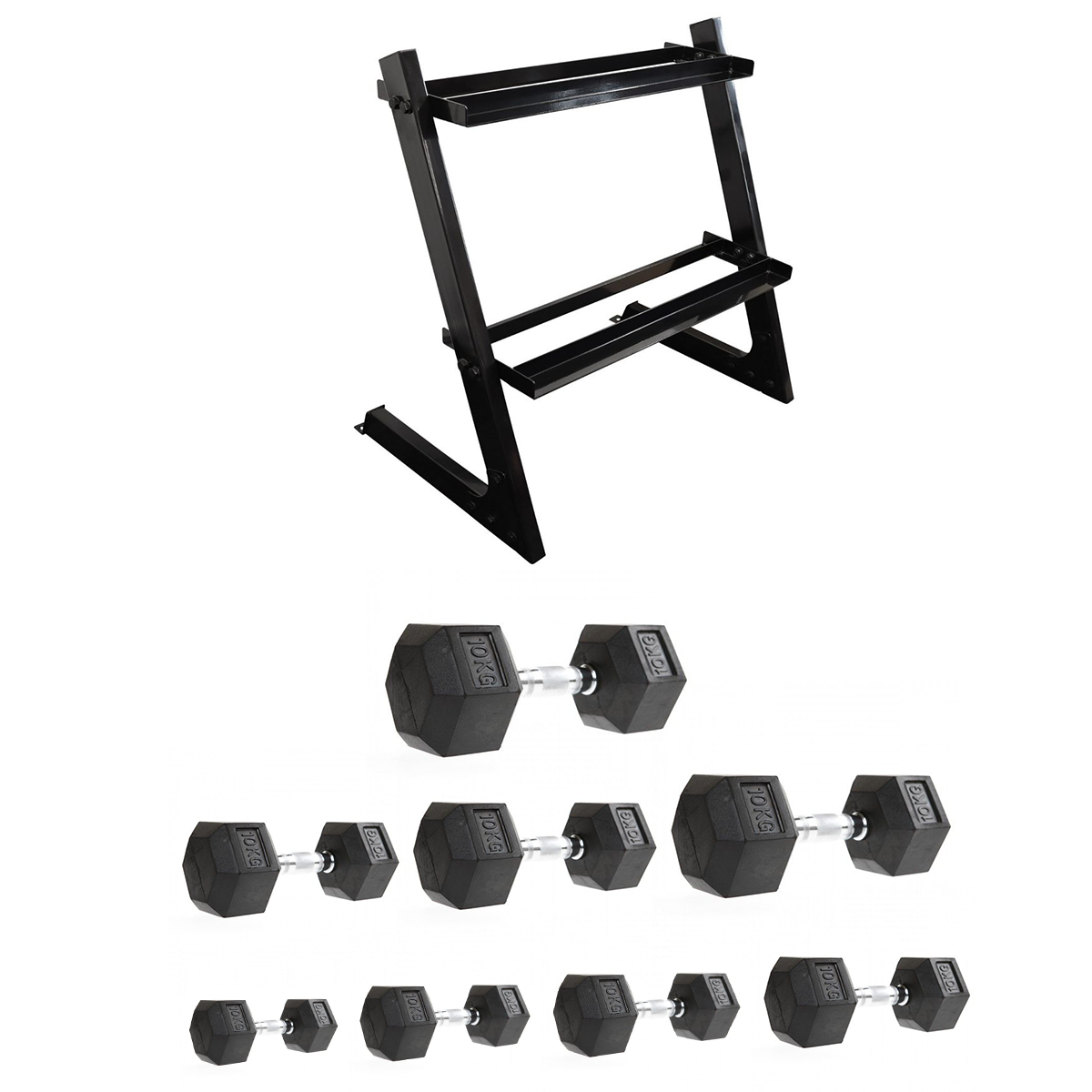 Odin Mini Rack til Hex Håndvægte Inkl Håndvægte (36kg).
