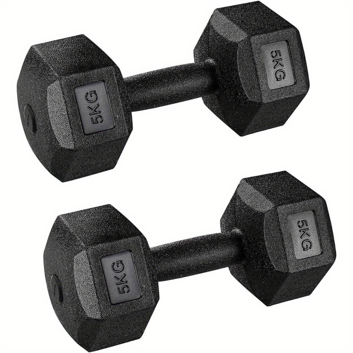 2x 5kg Hexagon Dumbbell Set Arm Hand Weight Dumbbell Lifting Exercise