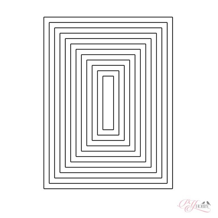 PY Hobby Dies - Rektanglar - 1x5cm till 12x16cm - 12st