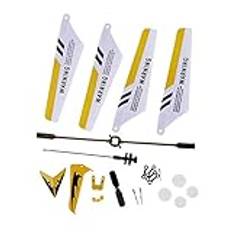 1PC Remote Controlled Helicopter Full Replacement Parts Set for Syma S107/S107G RC helikopter, Main s,Tail Decorations,Tail,Balance Bar,Connect Buckle, Inre skaft, gul