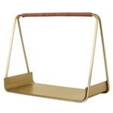 Port wood basket, brass