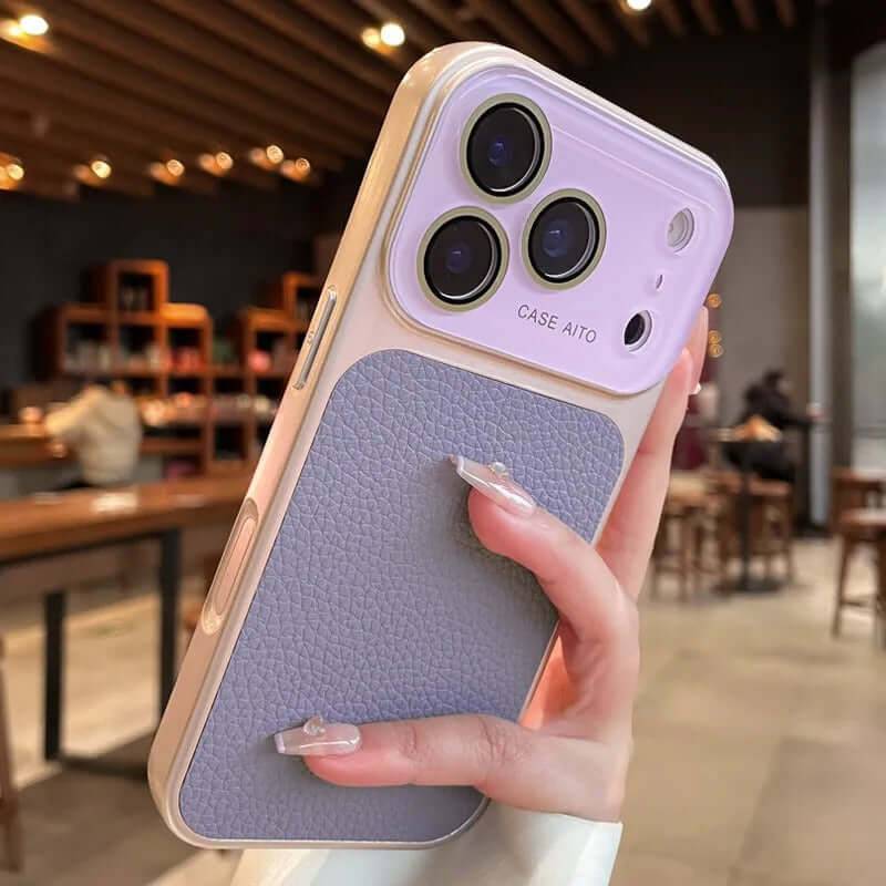 Lychee pattern Phone Case Full body Coverage - Taro Purple / IPhone17ProMax