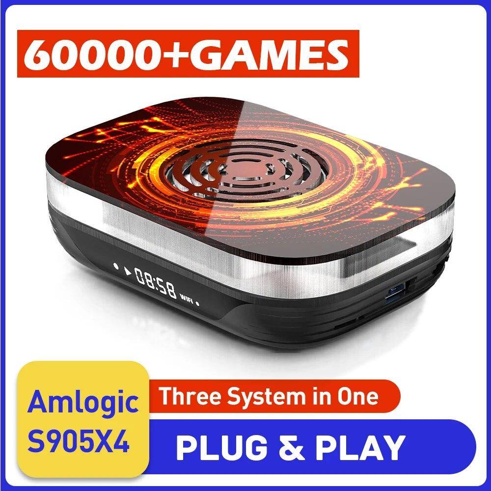 Super Console X4 Plus Retro videospelskonsol för Sega Saturn/DC/Arcade/Naomi S905X4 4K TV 11 Box Game Player med 60000 spel