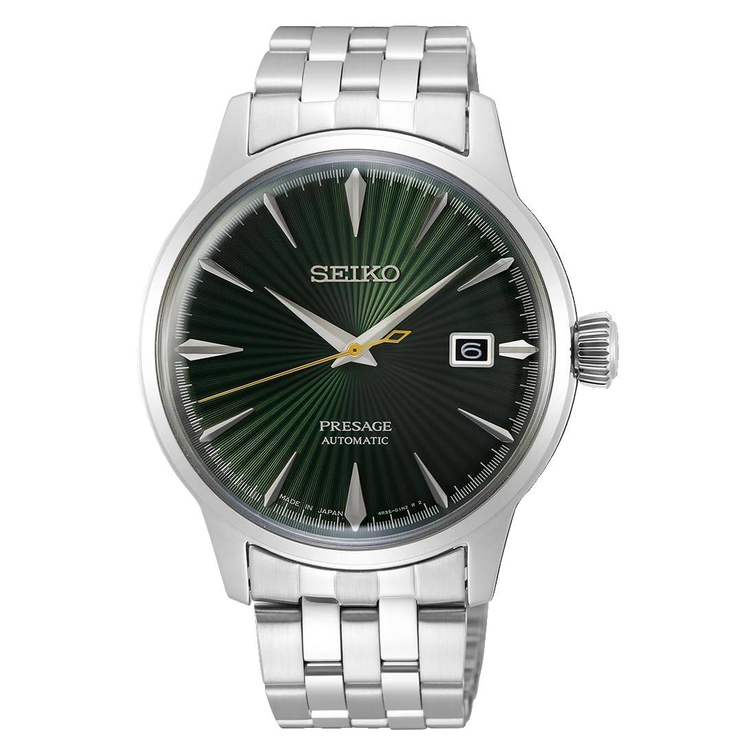Seiko Presage Cocktail Time Mockingbird Mekanisk Automatisk Manuell SARY271 Klocka (Grön) (med Uppvridning) Herr