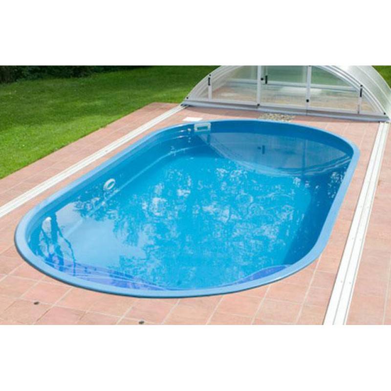 Swimmingpool, kar, glasfiber IKAROS 6,0x3,0x1,4 m - PoolOasen.