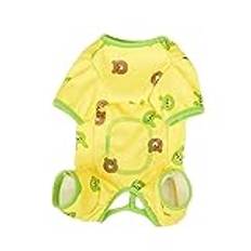 Hundpyjamas Onesie Sommar Pet Pjs Valp Mjuka Bodysuits 4-bens Cat Jumpsuit Bear Print Doggy Apparel for Small Medium Dog Boy Girl