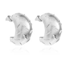 MISBHV, Accessories , unisex, Grå, ONE SIZE, Diamond Plate Hoop Earrings