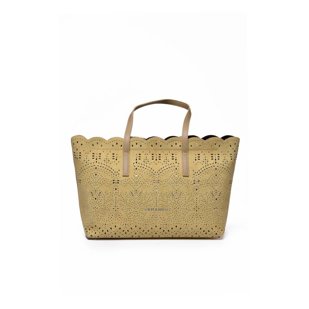 Ermanno Scervino Tote Terra Canvas Sangallo - Tasker - Dame - Beige - ONE SIZE - Uld