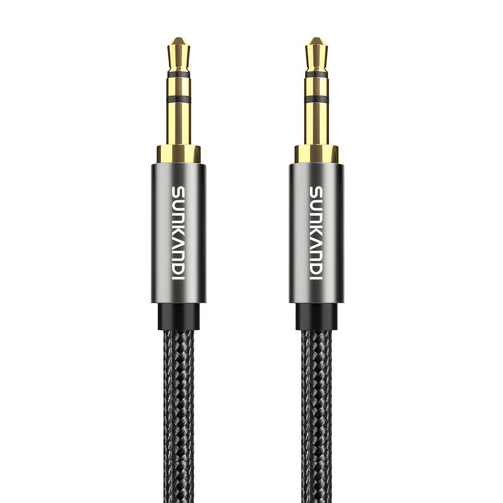 Sunkandi 3.5mm Aux Audio Cable, Cat5e, Male-to-male Connector For Headphones, Car Stereos, Speakers, For Iphone, For Ipad, Ipod, Echo & More, Home Stereos