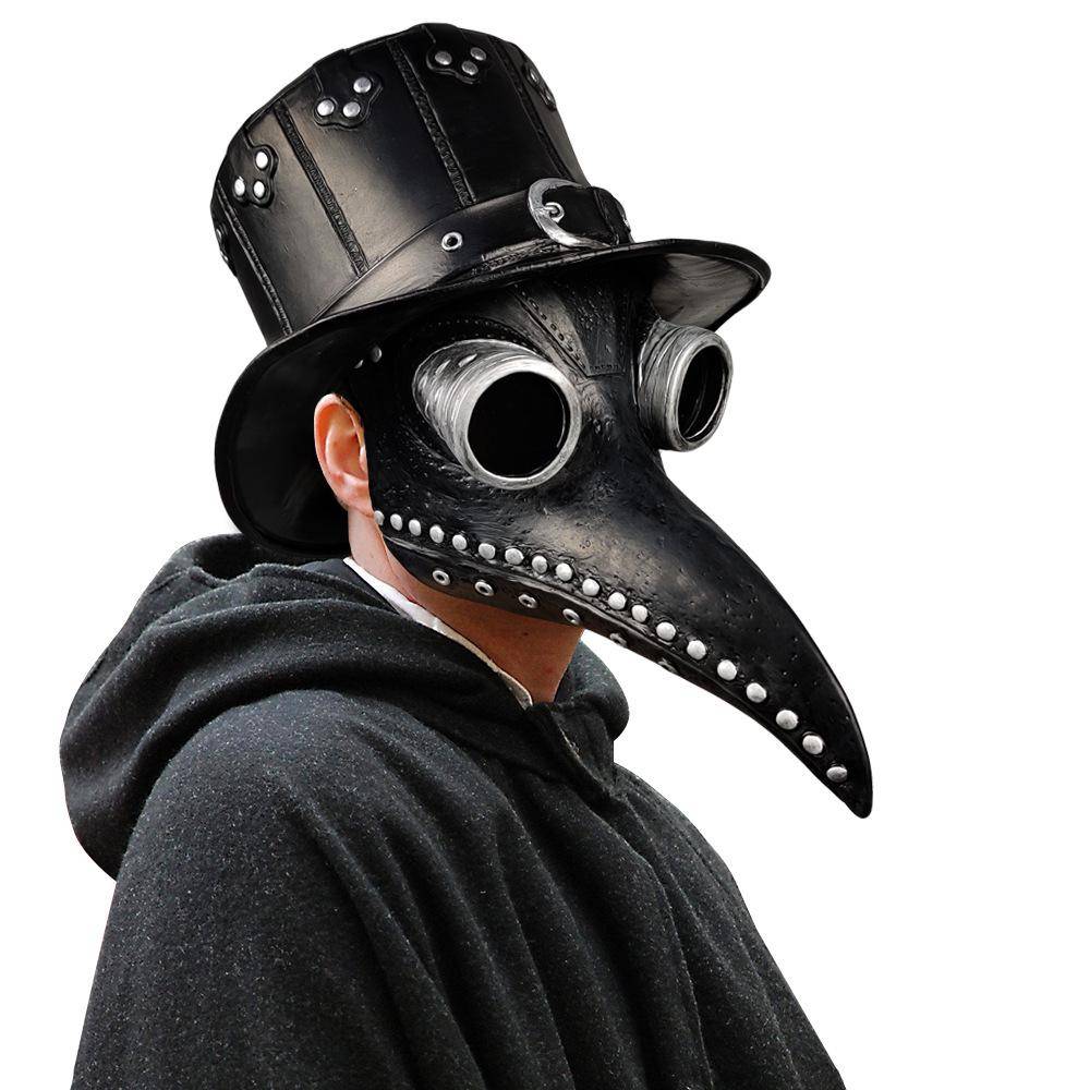 Pestdoktor Mask Halloween Steampunk Mask Kråknäbb Fågelnäbb Mask cm
