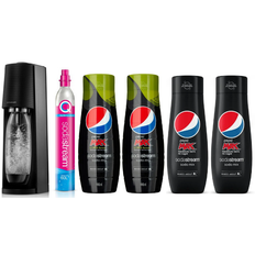 SodaStream - Terra Black + 2 x Pepsi Max + 2 x Pepsi Max Lime (Bundle)