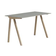 HAY CPH90 2.0 skrivbord 65x130 cm Grey linoleum-lacquered oak - Grå