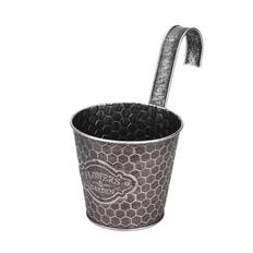 Metal Wall Planter Vertical Ribbed Design Wall Mount Flower Pot