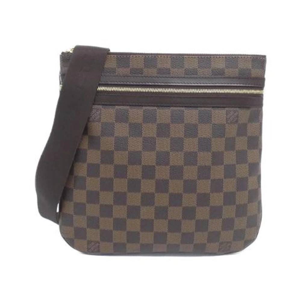 Louis Vuitton Vintage Pre-owned Pochette Bosphore Damier Skuldertaske - Vintage - Dame - Brun - ONE SIZE - Uld
