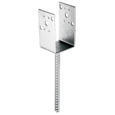 10 stk Stolpebærer type U 115 x 90 x 180+200 mm, bolthul Ø13,5 mm, FZV