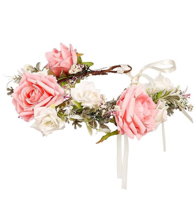Souza Maskeradkläder - Diadem m. Blommor - Eefke - Rosa/Vit - Souza - One Size - Håraccessoarer