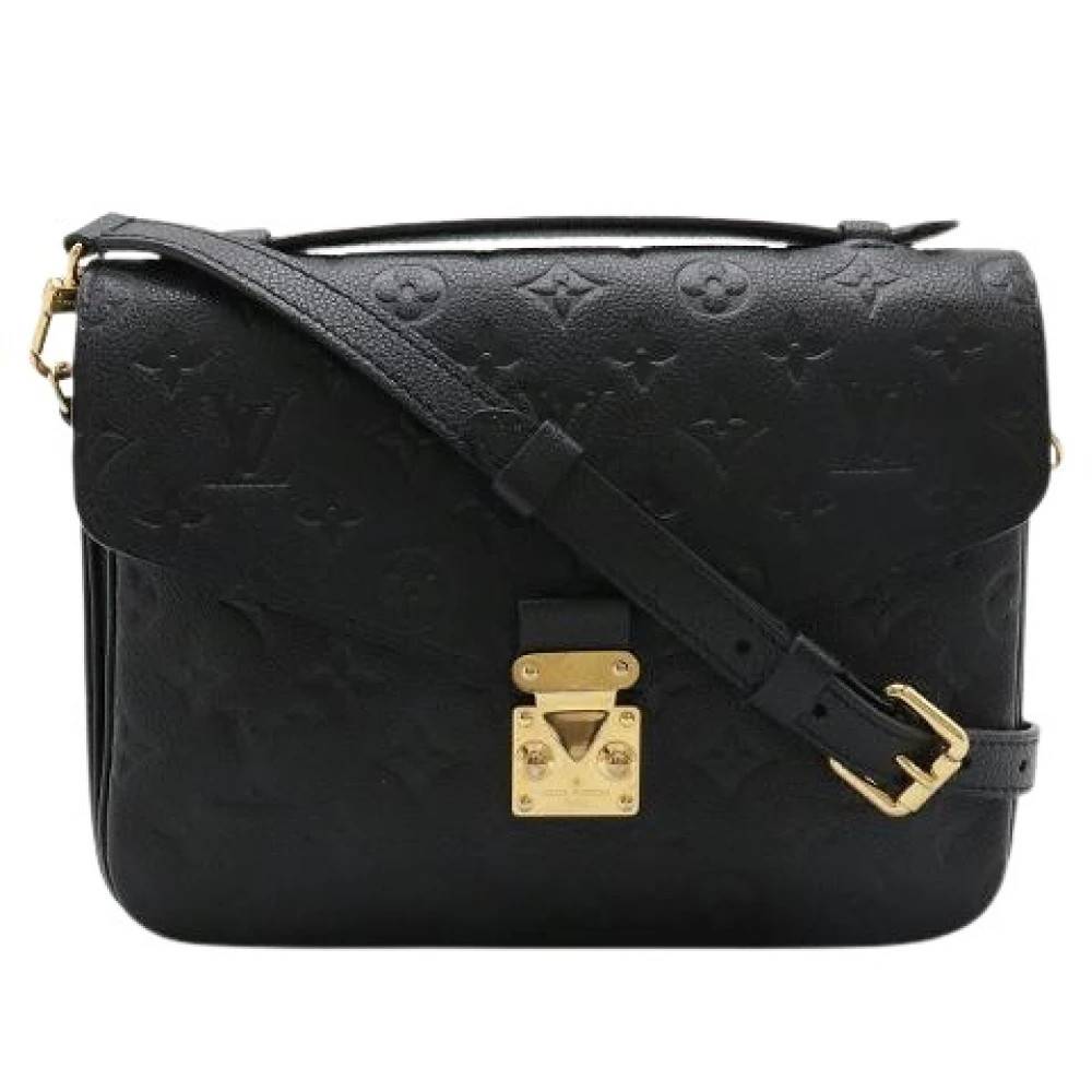 Louis Vuitton Vintage Pre-owned Monogram Empreinte Pochette Metis MM Håndtaske - Vintage - Dame - Sort - ONE SIZE - Uld