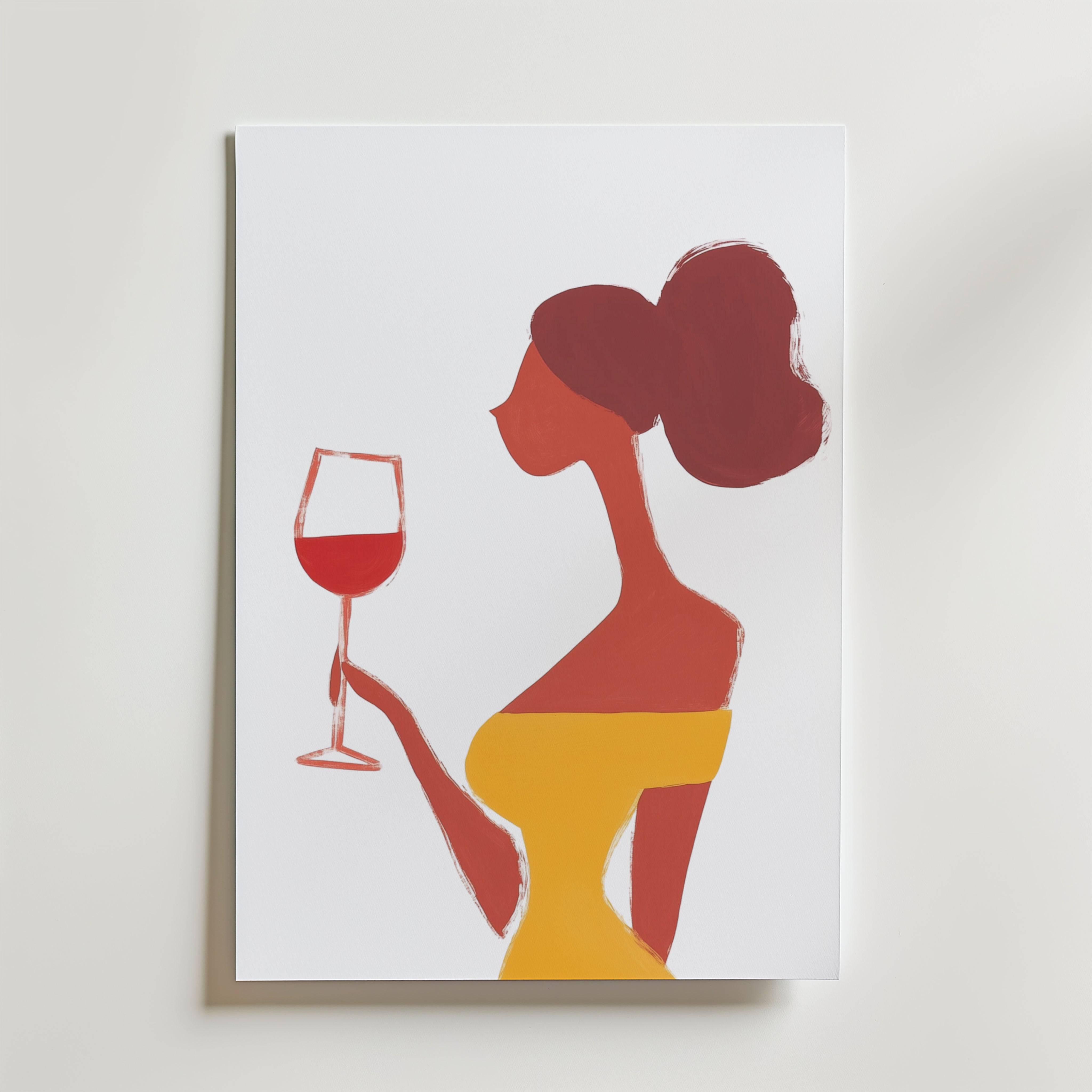 Lady in Yellow Poster - Fine Art Poster 40x50 cm