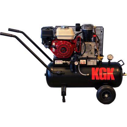 KGK S50/1840-EL benzin kompressor med el-start, 8 bar, 6,0 HK, 50 liter