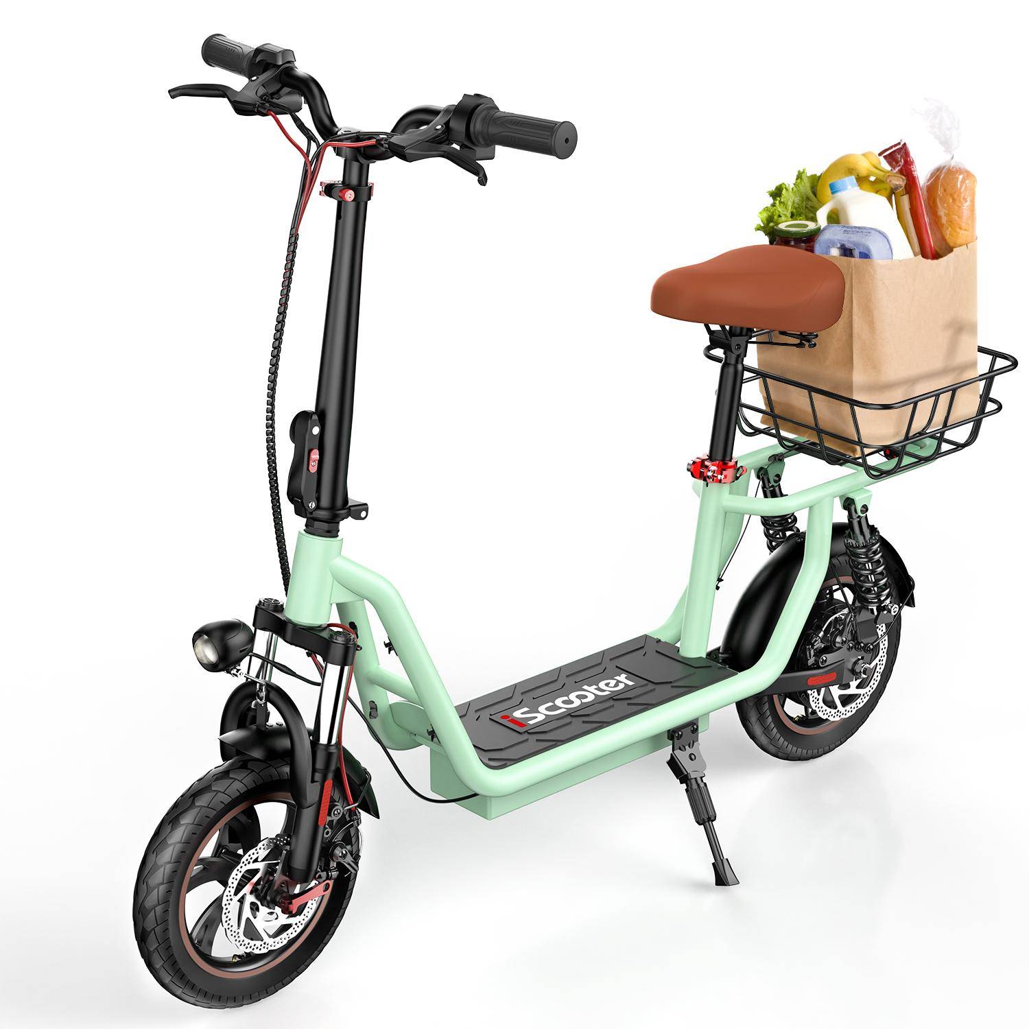iScooter i12 Hopfällbar Elsparkcykel 500W Motor 36V7.5Ah Litiumbatteri Maxhastighet 25km/h 30-35km Max Räckvidd