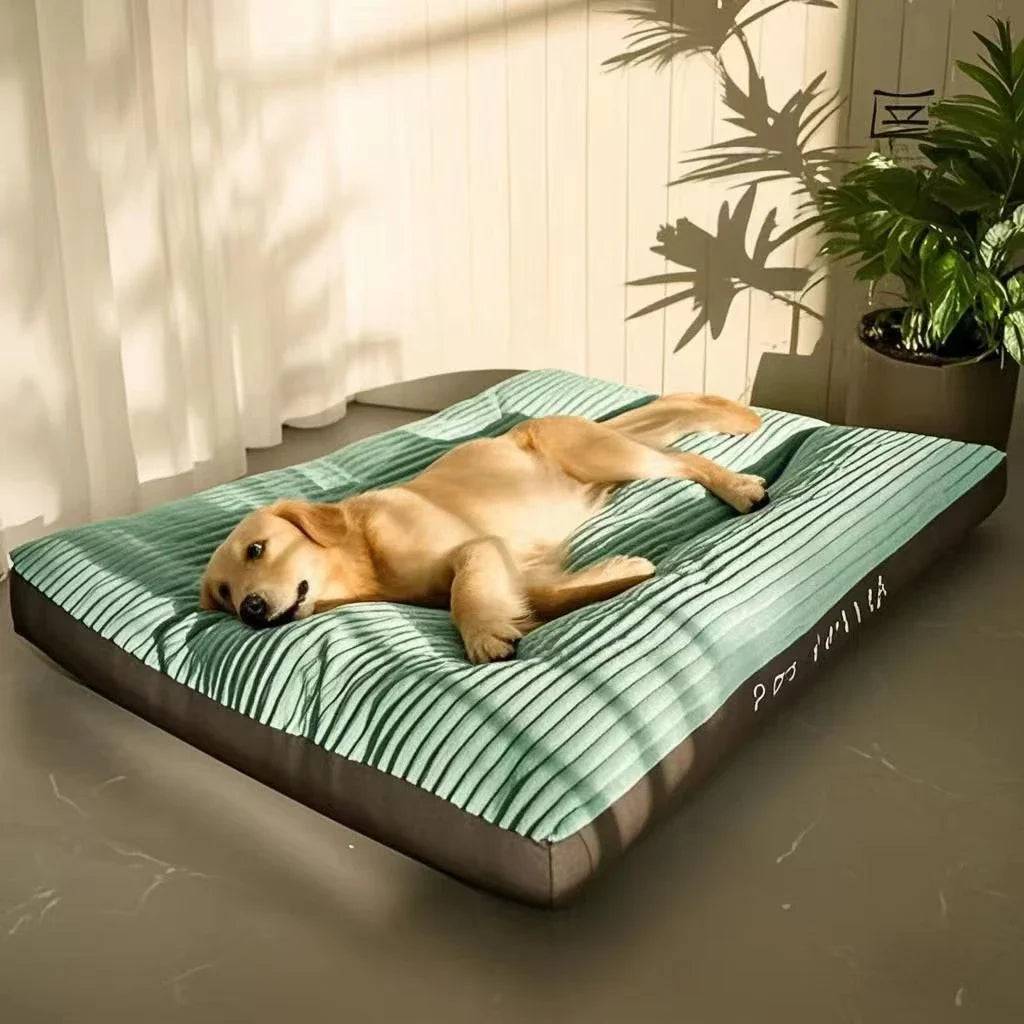 Corduroy Dog Bed Mat – Thick Washable Sofa Pad for Medium & Large Dogs - Green / XXL 98x68x7cm / SP