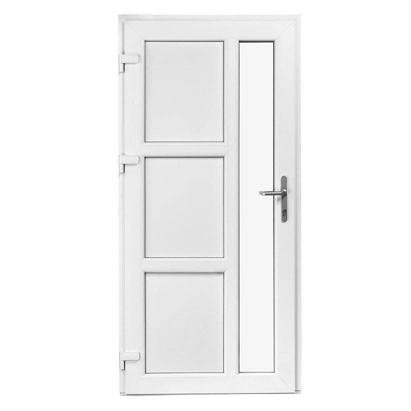 Facadedør / hoveddør med glas og  fyldninger 95  x 189 - Venstre ind