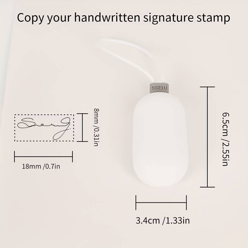 Personalized Custom Handwritten Signature Stamp - High- Pad Included, Durable Reusable Stamp For Weddings, Office, Teacher Supplies, Envelopes & Formal Documents