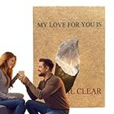 Alla hjärtans kort med kristaller, vit kristall med kort - Naturligt Valentine Exchange Card | Valentine Exchange Card, inspirerande romantisk souvenir för fru, make