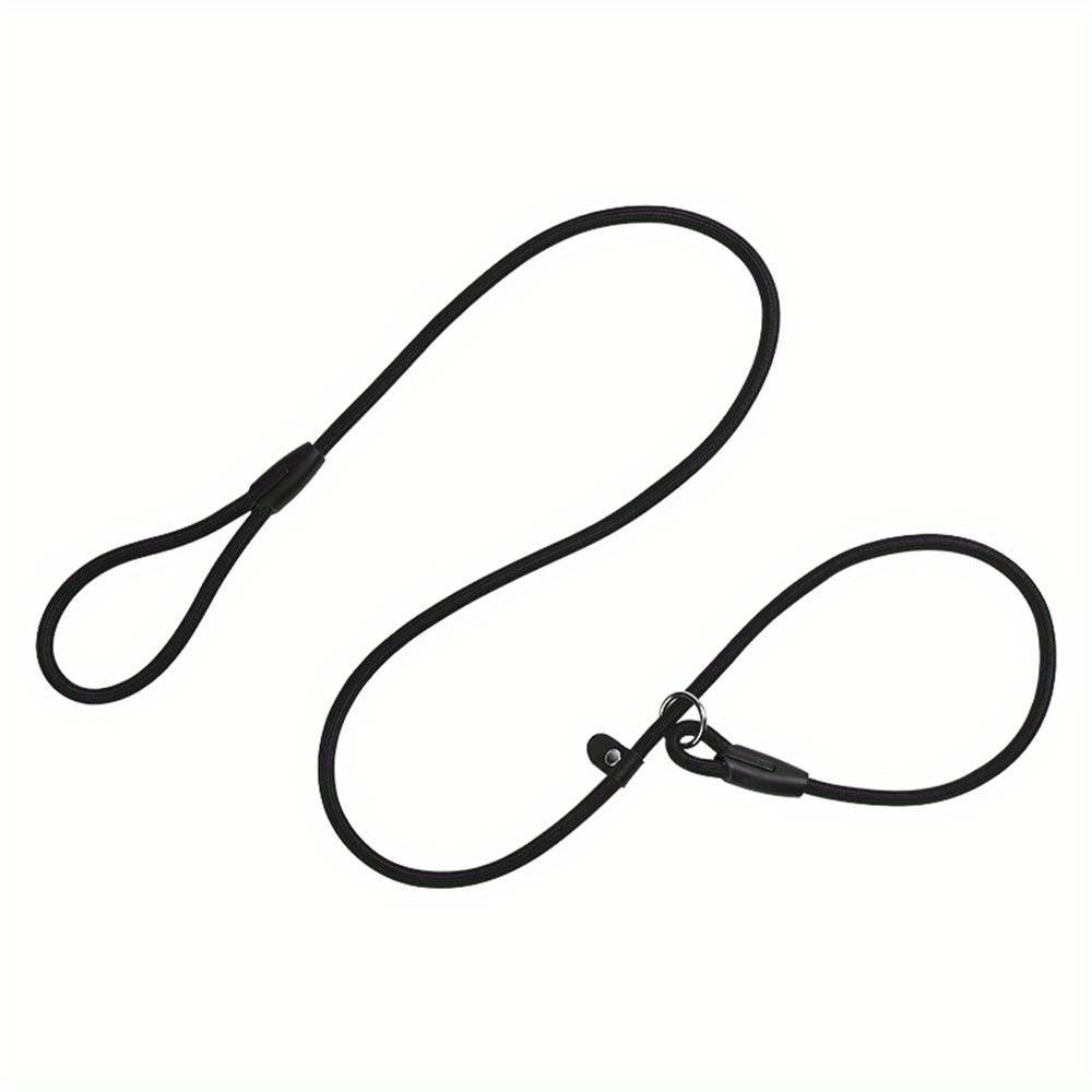 TEMU Solid Pet Nylon Leash Control Restraint Cat Puppy Traction Rope Dog Outdoor Walking Lead Adjustable Loop Collar Training Leashes