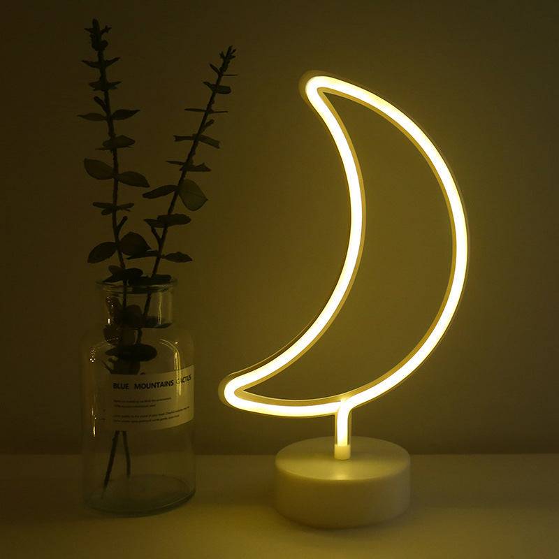 Neon lights with round base - Moon