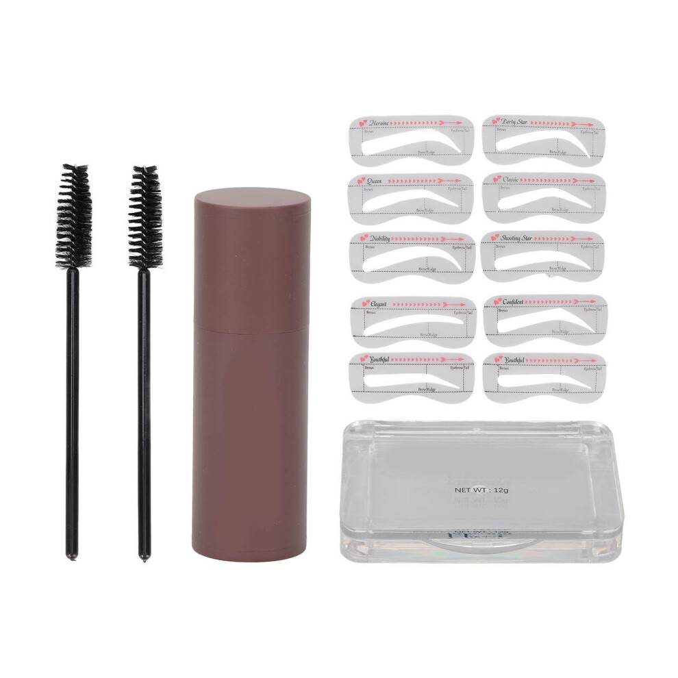 Øjenbrynsstencilsæt til nem makeup med naturlig effekt, smart sensorteknologi med vandfast, udtværingsfri formel, ikke testet på dyr