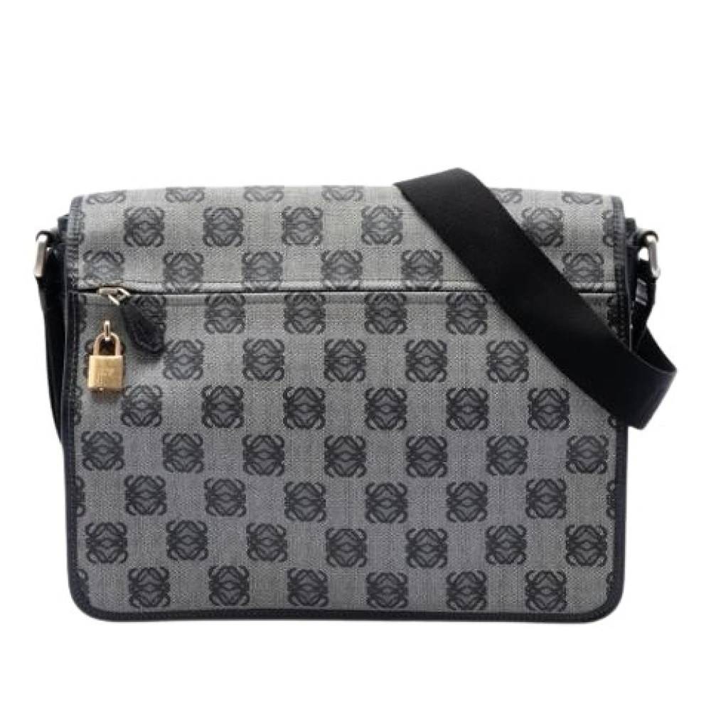 Loewe Pre-owned Pre-owned Coated Canvas Crossbody Taske - Vintage - Dame - Grå - ONE SIZE - Uld