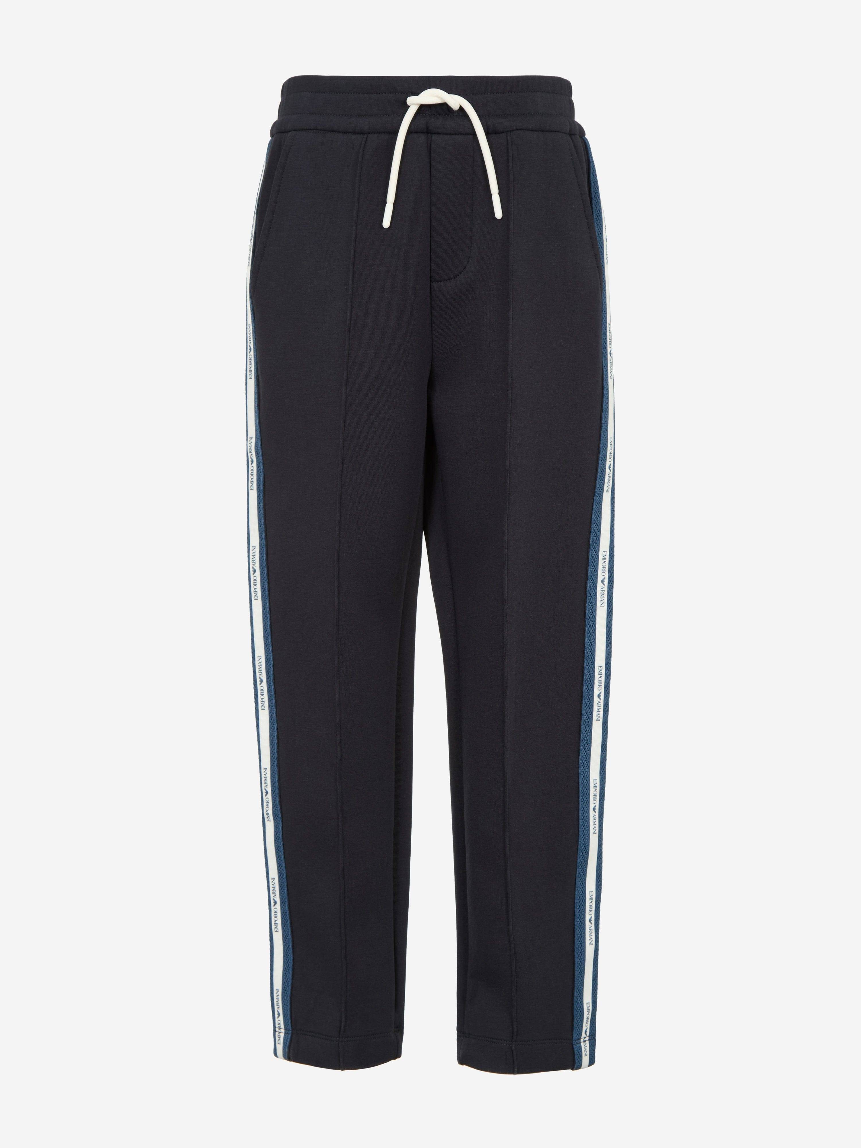 Emporio Armani Boys Logo Tape Joggers in Navy - Navy / 16 Yrs (16 Yrs)
