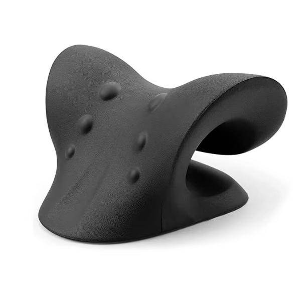 Neck Stretcher Shoulder Cervical Chiropractic Traction Device Head Back Body Massager Massage Pillow svart