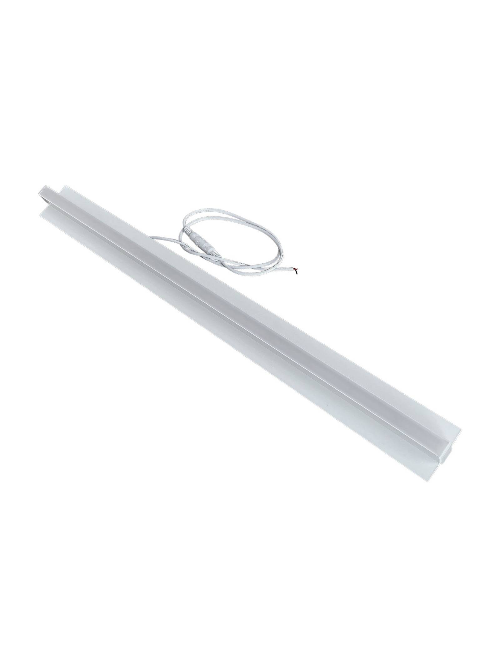 HiluX - PureLED Troldtekt LED-skinne - 60 cm - 17W - 3000K - IP44 - Planforsænket - Hvid.